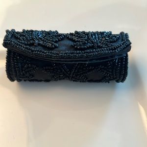 Premium satin beaded Lipstick Case with Mirror, Comfortably Fits in a Purse